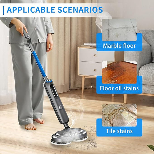 3897A / 3712 Rotating Steam Mop Pads Replacement for Bissell SpinWave Smart Steam Scrubbing Steam Mop Cleaner 【Models 3897A/3712 ONLY】, Washable Reuseable Refill Pads（6Pack） (6Gray)