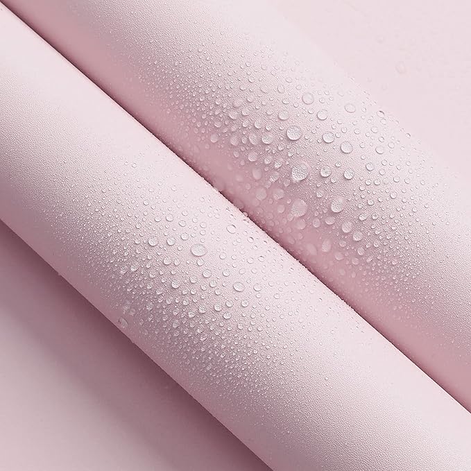 HeloHo Solid Light Pink Wallpaper Matte Textured Peel and Stick Wallpaper 118"X15.7" Modern Self Adhesive Removable Wall Paper Waterproof Contact Paper for Living Room Bedroom Decor