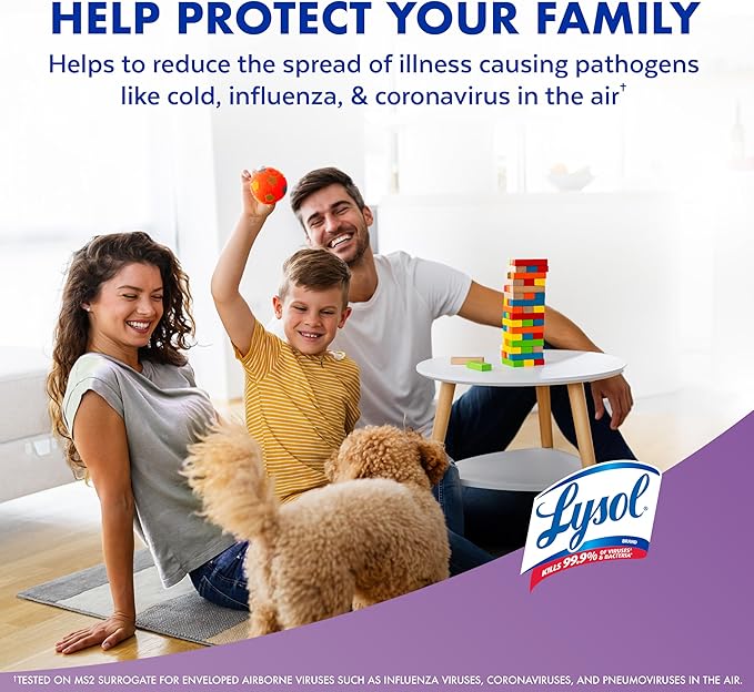 Lysol Air Sanitizer Spray with Bacterial Odor Eliminator for Home & Office, Sanitizing Air Spray, Air Freshener Alternative, Simple Fresh + Cotton Blossom + Lavender Sky, 10 oz (Pack of 3)