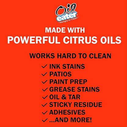 Orange Cleaner Degreaser, 1-Gallon Concentrate for Oil Removal, Grease Stains and Heavy Duty Automotive, Outdoor, Floor Cleaning, Grease & Gunk