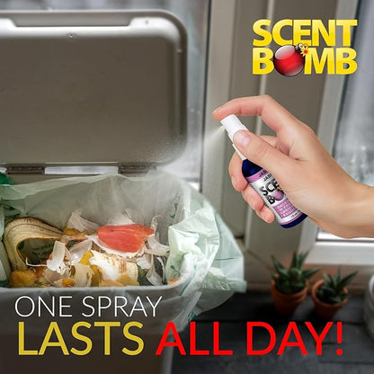Scent Bomb Air Freshener Spray, Long-Lasting Odor Eliminator - Effective Deodorizer for Home & Car, Fresh Room Spray for Kitchen, Bathroom & Smell Neutralizer - 1 oz Pack of 4, Jasmine Scent