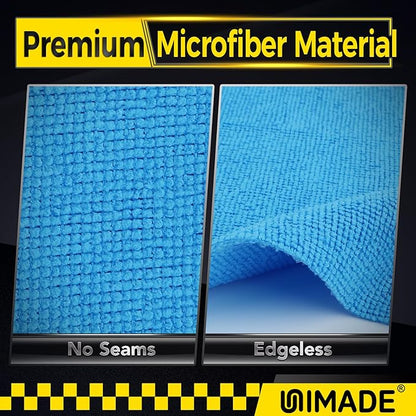 Microfiber Cleaning Cloth, 24 Pack Reusable Microfiber Towels for Cars Lint Free Cleaning Shop Towel Rags for Home Kitchen Automotive Bar Mechanic Restaurant Garage, 11"x 12", Blue