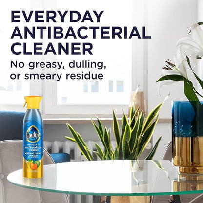 Pledge Antibacterial Multisurface Cleaner Spray, Wood Furniture, Stainless Steel, and Electronics Cleaner, Sanitizes as Cleans, Remove Dust and Messes - Fresh Citrus Scent, 9.7oz