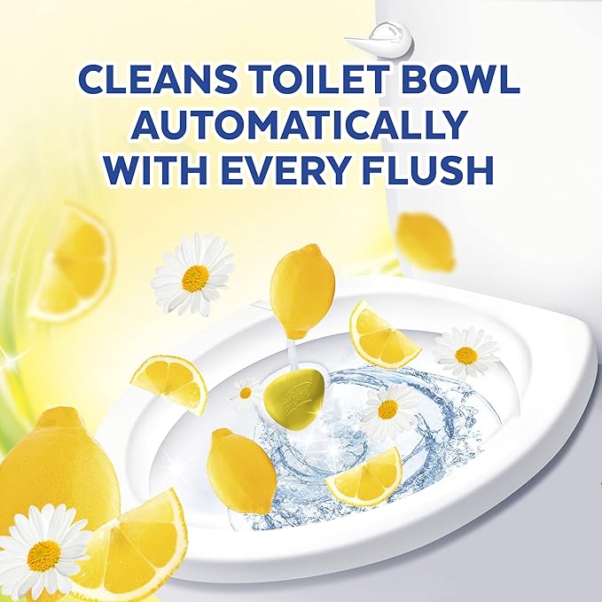 Lysol Hygienic Automatic Toilet Bowl Cleaner, Lemon Breeze, 2 ct (Pack of 5)