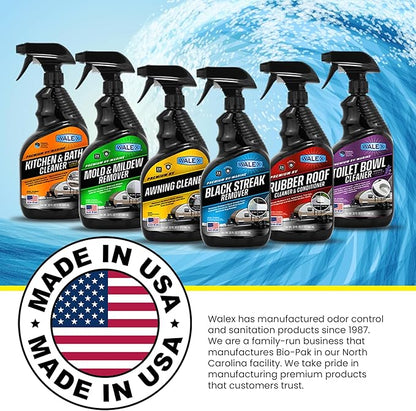 Walex Premium RV/Marine Kitchen & Bath Cleaner - Cleans Counters, Sinks, and Surfaces, Naturally Derived Formula, Refreshing Citrus Fragrance, Ideal for RV, Boat, & Camper Use, Septic Safe, 32 oz