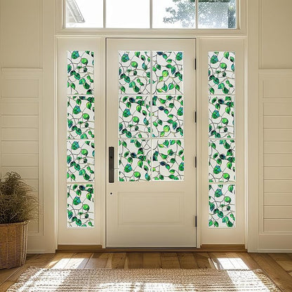 Frosted Glass Window Film, Heat Insulation, UV Block, Anti-Glare, One Way Privacy Tint, Static Cling for Home Bathroom Door, Renter Friendly, Day & Night Privacy