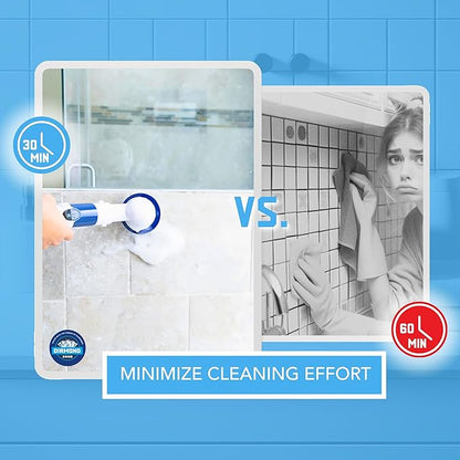 Diamond Shine Power Scrubber - Electric Spin Scrubber - Rotary Powered Scrubbing Brush - Grout, Tile, Floors, Bathtubs, Showers, Sinks, Toilets - 3 Brush Heads