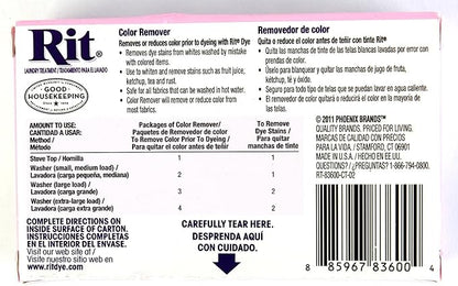 Rit Dye Laundry Treatment Color Remover Powder, 2 oz, 10-Pack