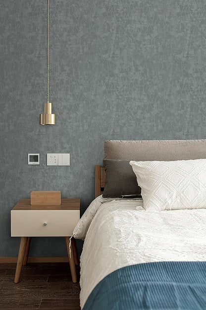 Yasinet Peel and Stick Wall Paper Removable Wallpaper Modern Grey-Green Embossed Thicken Self Adhesive Wallpaper Textured Contact Paper for Cabinets Walls Waterproof Vinyl Roll 78.7"x 15.7"