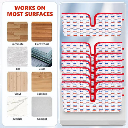 8 Pack Mop Refill Pads Compatible with O-Cedar ProMist MAX Spray Mop Reusable Pads Refills Microfiber Replacement Heads Dry Wet Use Double Sided Machine Washable for All Surface Floor Cleaning