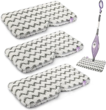 Upgraded Scrub Steam Mop Pad for Shark Steam Pocket Mop S3501 S3601 S2901 S2902 S3550 S3801 S3901 SE450 S3601D S3901D, Steam Mop Replacement Pads for All Hard Floors, 3 Pack