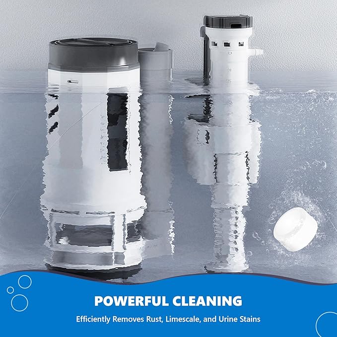 Toilet Bowl Cleaner Tablets, Automatic Toilet Bowl Cleaners with Bleach for Deodorizing and Descaling, Toilet Tabs Drop in Tank Against Tough Stains, 12 Packs