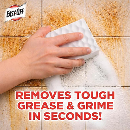 Easy‑Off Heavy Duty 2‑in‑1 Ultra Thick Eraser & Degreasing Formula, 3 Multi‑Use Cleaning Pads — Cuts Through Tough Grease & Grime in Seconds