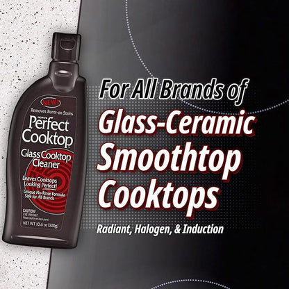 HOPE'S Perfect Cooktop Glass and Ceramic Cooktop and Stove Top Cleaner, Fast Acting and Removes Burnt on Stains from Glass Ceramic Smooth Top Ranges with its No Rinse Formula, 10.6 Oz, Pack of 2