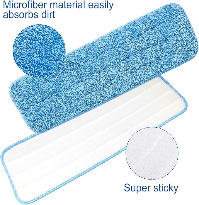 Microfiber Mop Pad, Spray Mop Replacement Heads for Wet Dry Mops, Machine Washable Reusable Household Replacement Pads for Hardwood and Hard Surface Floor Cleaning and Scrubbing(90 Pcs)