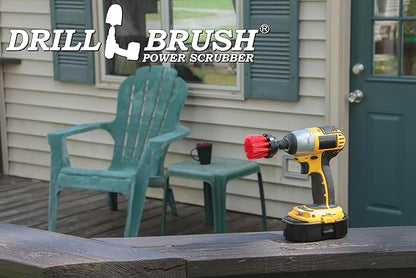 Outdoor Cleaning Brushes - Stiff Bristle Deck Scrubbing Brush - Concrete Scrub Brush - Bird Baths Cleaning Tool - Garden Statues Cleaning Equipment - Granite Headstone Restoration Brush - Siding Brush