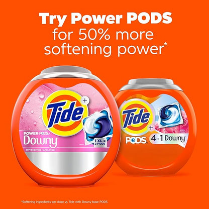 Tide PODS Laundry Detergent soap with a touch of Downy 4-in-1 Detergent, 32 Count, Stain Remover, Freshness, Softness, Fabric Protecter, HE Compaible