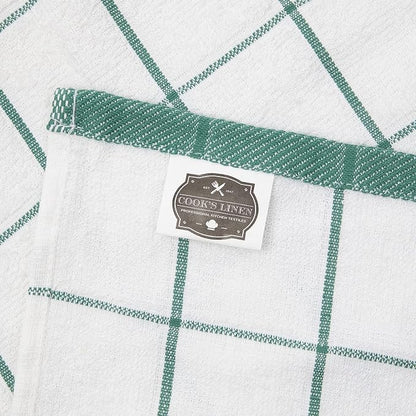 Arkwright Kitchen Tea Towels - (Bulk Case of 144) Soft, 100% Cotton Terry Dishcloths, Highly Absorbent & Quick Dry, Hand Washcloths for Washing, Drying, and Cleaning, 15 x 25 in, Green