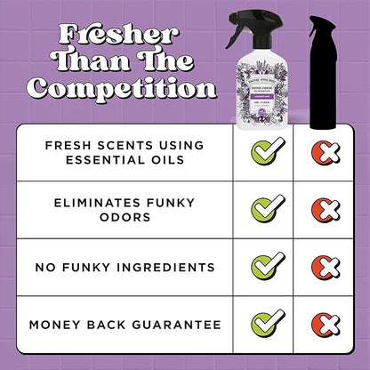 Home-Pourri Air + Fabric Multi-Purpose Odor Freshener Spray, 11 Fl Oz, Up to 570 Uses, Lavender Sage Scent, Room Deodorizer with Essential Oils, for Carpets, Couches, Bedding & Curtains