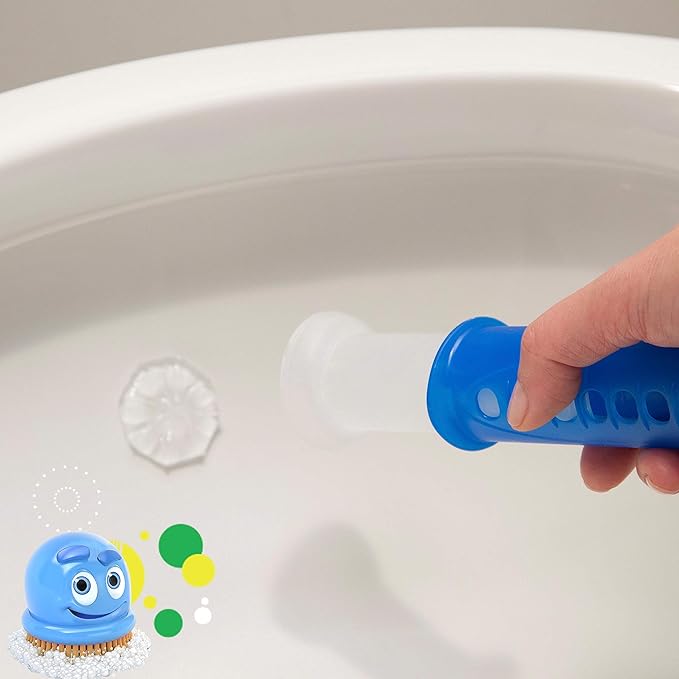 Scrubbing Bubbles Fresh Gel Toilet Bowl Cleaning Stamps, Helps Keep Toilet Clean and Helps Prevent Limescale & Rings, Lavender Scent, 1 Dispenser with 6 Fresh Gel Stamps (6 Pack)