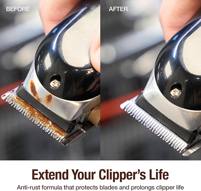 CLIPPERCIDE 5-in-1 Clipper Disinfectant Spray 15oz, 2 Pack | Cleans, Lubricates, Cools, Prevents Rust & Disinfects | Professional Clipper Spray for Barbers, Stylists & Pet Groomers | Made by BARBICIDE