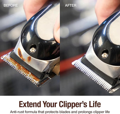 CLIPPERCIDE 5-in-1 Clipper Disinfectant Spray 15oz, 2 Pack | Cleans, Lubricates, Cools, Prevents Rust & Disinfects | Professional Clipper Spray for Barbers, Stylists & Pet Groomers | Made by BARBICIDE