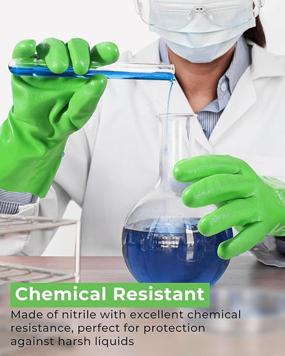 HANDLANDY Chemical Gloves, Heavy Duty Cleaning Gloves