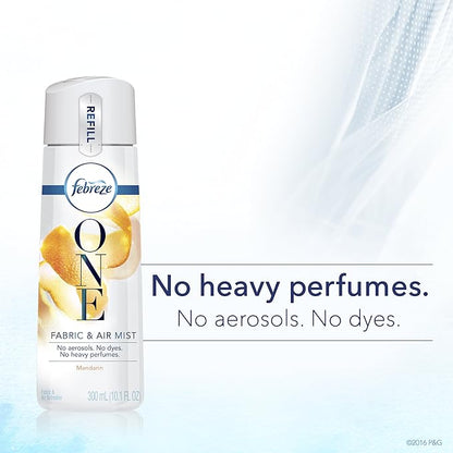 Febreze One Fabric and Air Mist Refill, Mandarin Scent, 10.1 Ounce