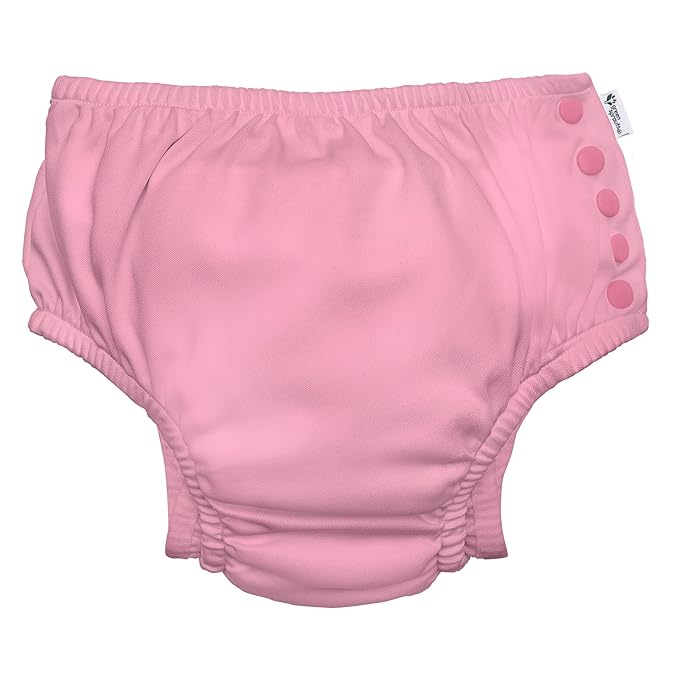 green sprouts Reusable Absorbent Baby Swim Diaper, Light Pink, 5T