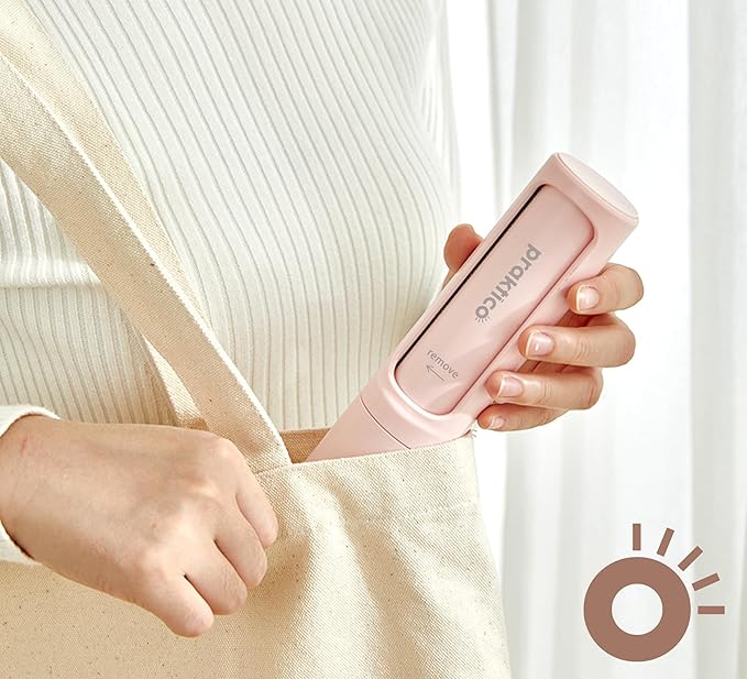 Portable Pet Hair & Lint Remover Roller – Compact Pet Hair & Lint Remover for Clothes, Furniture & Car | Eco-Friendly, Washable & Durable (Pink)