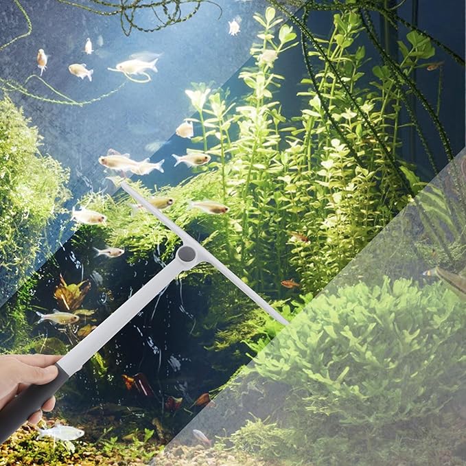 Rotating Glass Squeegee for Home Use Grey White, Multipurpose Nonslip Window and Mirror Cleaner, Bathroom and Car Water Wiper Cleaning Tool