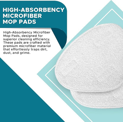 Steam & Go Premium Microfiber Pads for Steam Mops, Floor Steamers, and Carpet Steamers - Washable & Reusable - 2 Pack