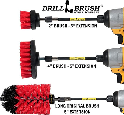 Drill Brush Power Scrubber by Useful Products - Multi Surface Cleaning Brush with Long Reach Extension - Rotary Tool Accessory Brush - Marble Cleaner Bit Brushes for Drill - Drill Brushes for Cleaning