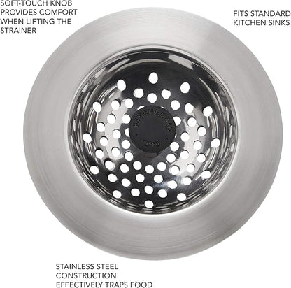 KitchenAid Stainless Steel Sink Strainer, Black