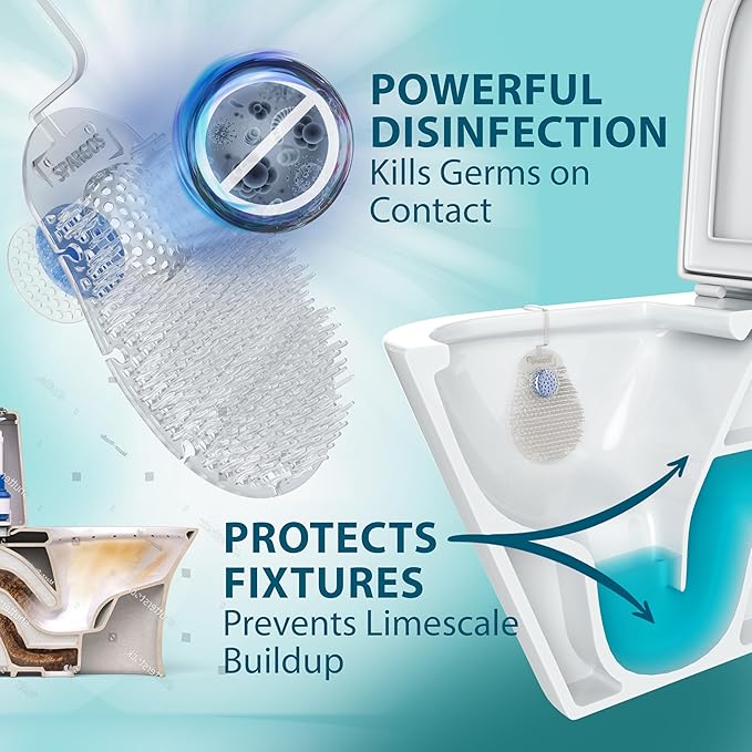 Home Bathroom Urinal Screen Deodorizer - Ocean Breeze Scent Urinal Cakes | 14-Day Anti-Splash Pad for Rimmed Toilets | 1-Pack White Hygienic Mat