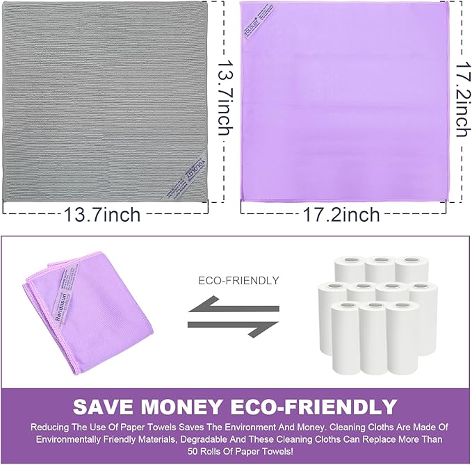Window Cleaning Cloth - Purple: Streak-Free with Just Water. This Purple Window Cloth Cleans Smooth Surfaces, Allowing You to Clean Windows Without Leaving Streaks. Reusable Microfibre Window Cloth.