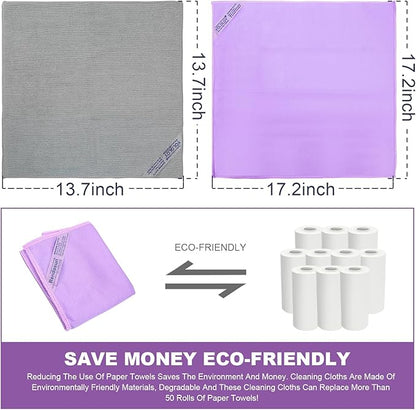 Window Cloth 2 pack, Basic Package Cleaning Cloth, Quality Replacement For Norwex. for Cleaning Home Window, car, Restaurant, Clean and Leave no Traces. Only Water is Needed to Complete The Cleaning