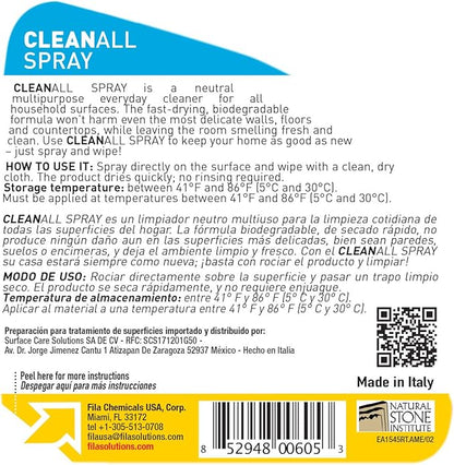 FILA Surface Care Solutions CLEANALL SPRAY Neutral All-Purpose Cleaner Spray, 24 OZ