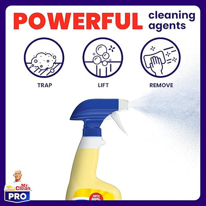 Mr. Clean PRO All Surface Cleaner, Bulk Grime Removal Spray Refills, Commercial Grade, 1 gal (Case of 3)