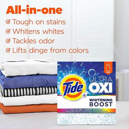 Tide Ultra Oxi Whitening Boost, 57 oz, All in One Laundry Booster, Color Safe Whitening, Stain and Odor Fighter