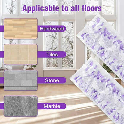 24 Pack Power Mop Refills Pads for Swiffer PowerMop，Swifter Wet Pads Refill for Swiffer,Unscented&Thickened Mopping Pads Replacement Pads for Multi-Surface &Wood Floor Cleaning