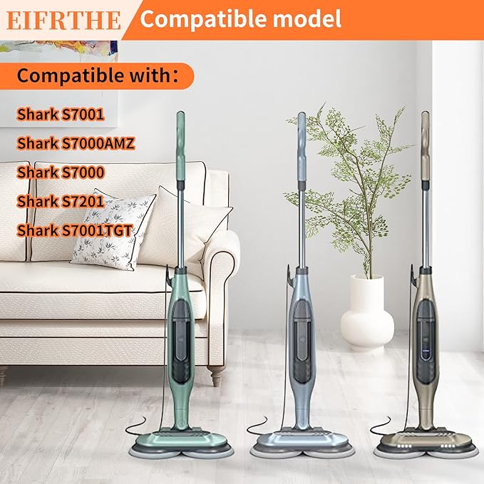 Eifrthe Upgrade S7001 Replacement Steam Mop 10 Packs Compatible with Shark S7000 S7000AMZ S7001 S7001TGT S7000 S7201 S7005 S7020 S8001 S8201 Steam Mop,Shark Steam and Scrub Pads