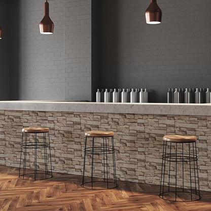 10PCS 3D Wall Panels Peel and Stick Foam, Self-Adhesive Decorative 3D Brick Wallpaper Wall Covering, Faux Stone Wall Panel Foam Brick for Living Room, Kitchen, Bathroom