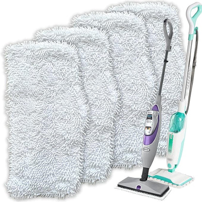 Flammi Steam Mop Pads for Shark S1000/S3101/S3250/SK Series SK410 SK435CO SK460 SK140 SK141 S3251 Steam Mop Replacement Pads, 4 Pack