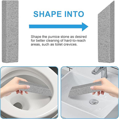 6 Packs Pumice Stone Toilet Bowl Cleaner, Pumice Stone for Cleaning, Powerfully Cleans Hard Water Rings, for Cleaning Toilets, Bathtubs, Grills, Swimming Pools, Sinks