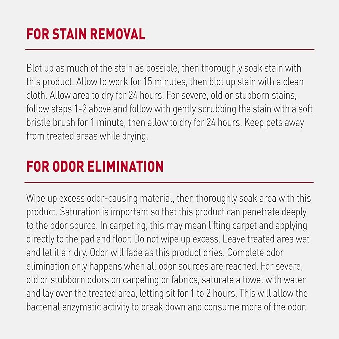 Nature's Miracle Advanced Cat Stain and Odor Eliminator Spray, Severe Mess Enzymatic Formula, 32 fl oz