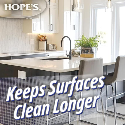 HOPE'S Perfect Kitchen Cleaner Spray - 32 Oz No-Residue All Purpose Cleaning Spray - Multisurface Degreaser for Counters, Stoves, Microwaves, and More - Pet and Home Safe - Pack of 2