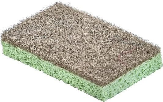Superio Non-Scratch Cellulose Sponge Scrub Heavy Duty Kitchen Sponges Scrubbers with Scouring Pad (1)