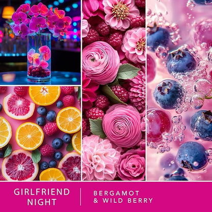 Scentsationals Plug in Air Freshener Starter Set – Swivel Plug Fragrance Oil Diffusers & 2 Long Lasting Scent Refills - Girlfriend Night Scent