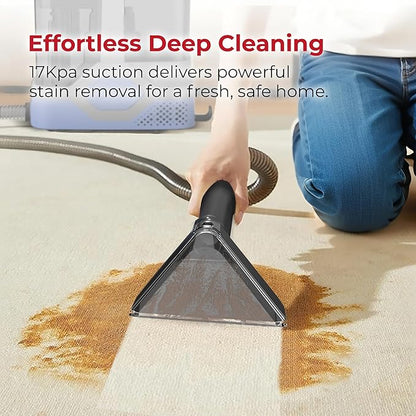 Rosewill Multi-Purpose Portable Carpet and Upholstery Cleaner with 74.4 oz Large Water Tank, Self Cleaning, Powerful Suction 17 KPa Spot Cleaner, 600W Motor, 4 Tools for Pets, Car, Couch and Stairs